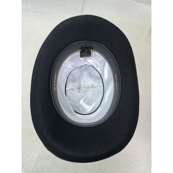 Scala Men's Wool Felt Snap-Brim Fedora Hat Size: Medium - Picture 8 of 9